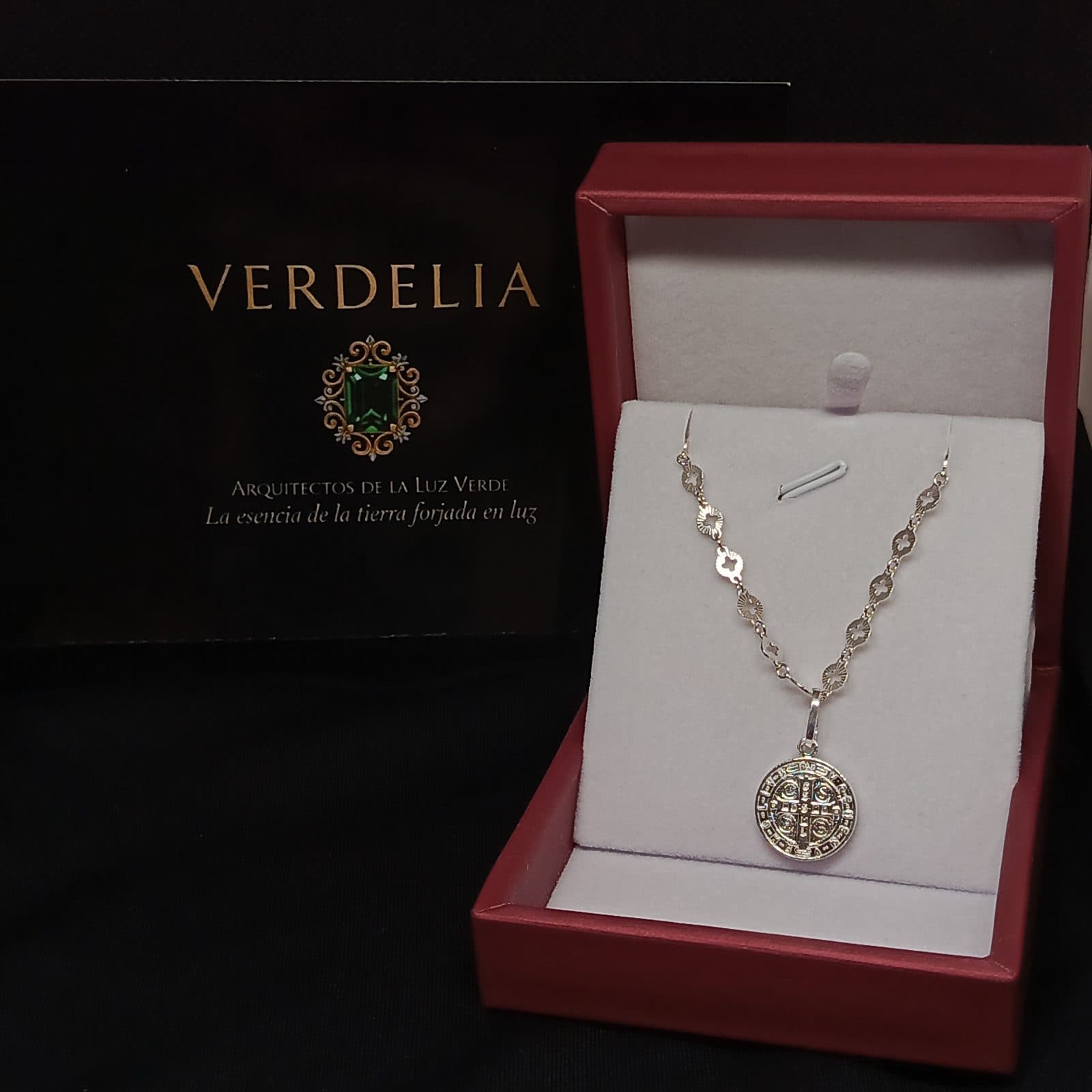 ⛓️💥Cadena bold cruz diamantada 😍Dije San Benito Plata ley 925 ITALIANA